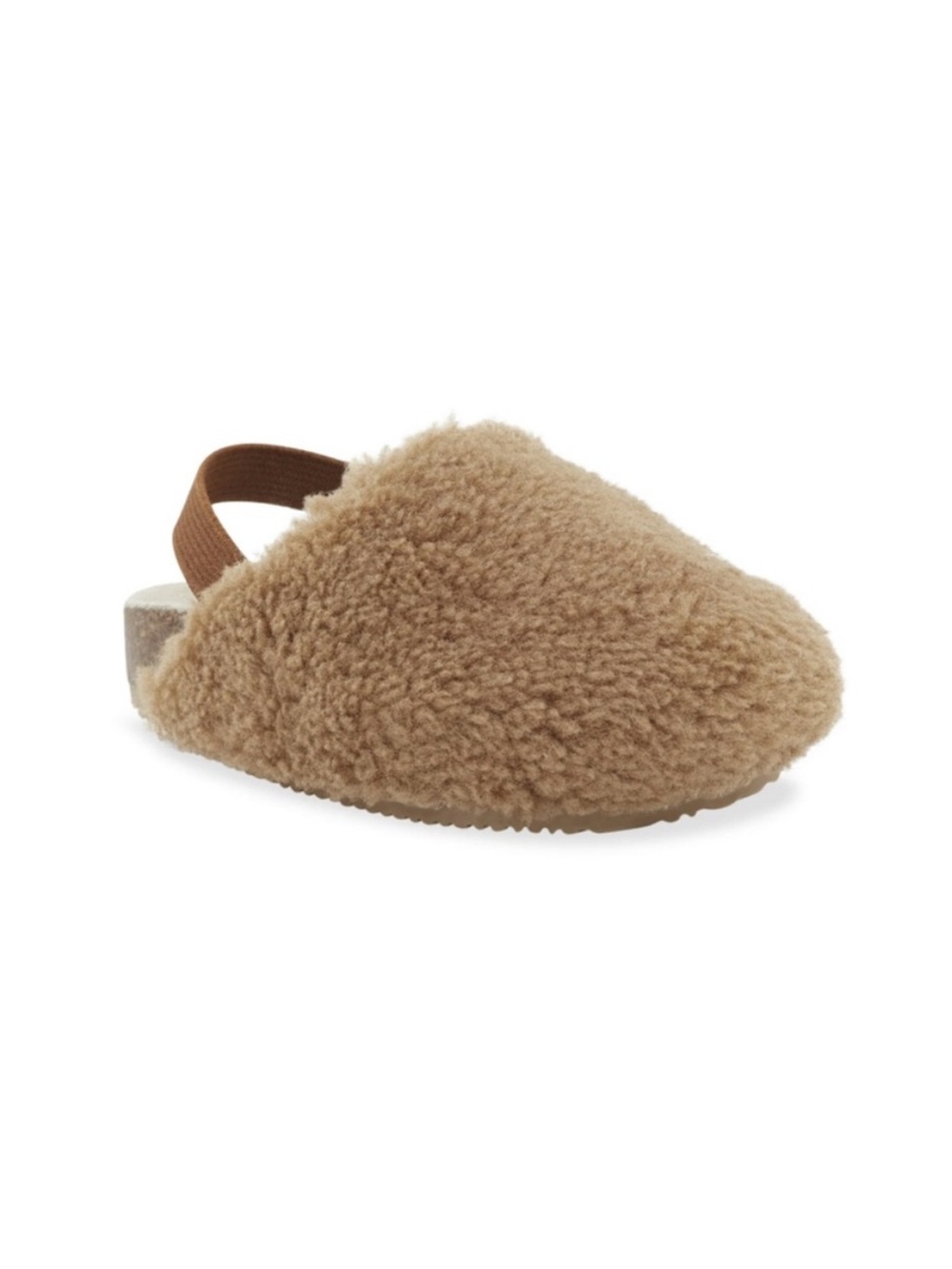 Carter's Faux-Shearling Slingback Slippers Brown Tan